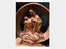 Statua di bronzo  cm 98 x 92 arte sacra 