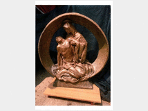 Statua di bronzo  cm 98 x 92 arte sacra 